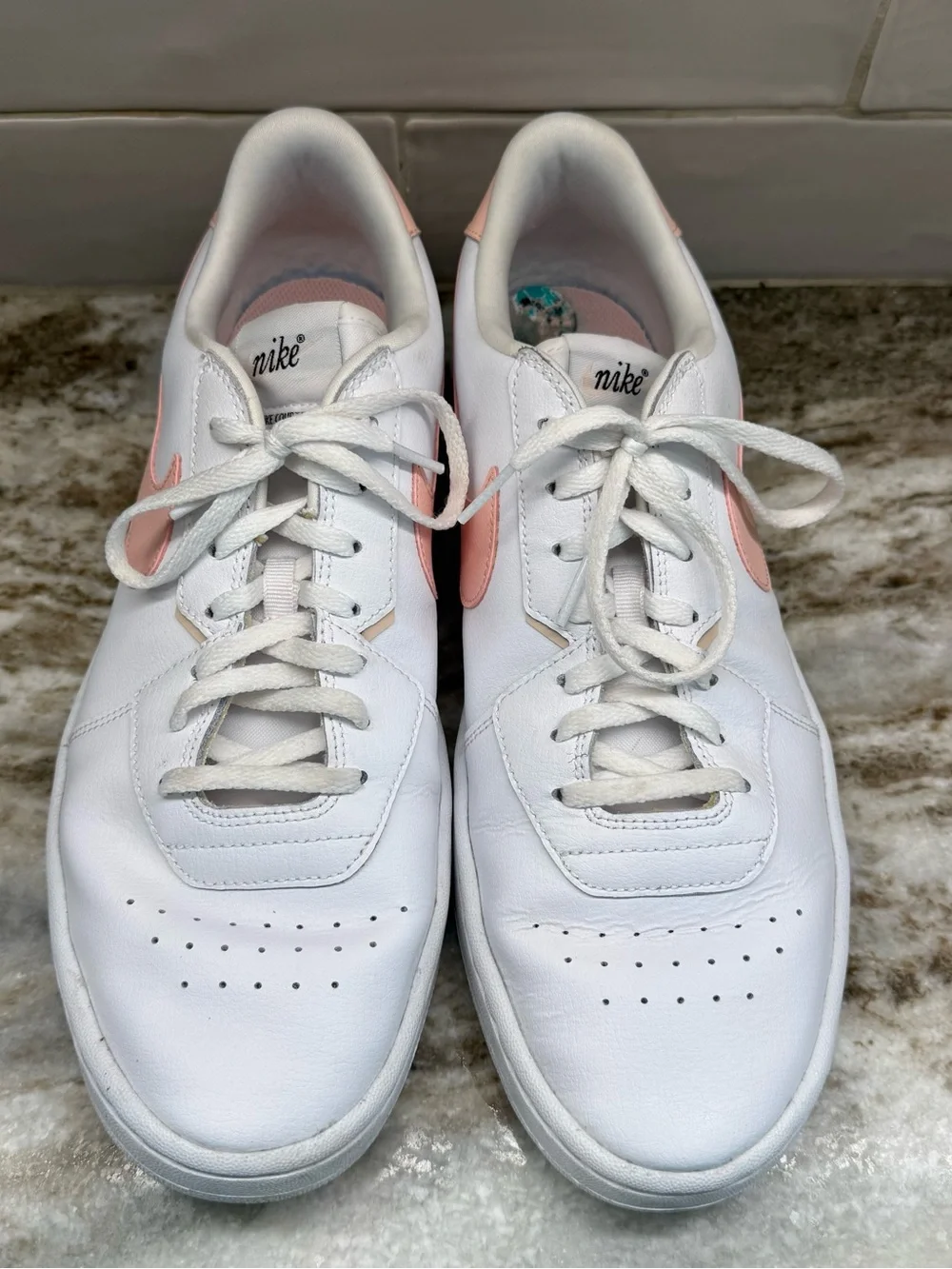 Nike white leather